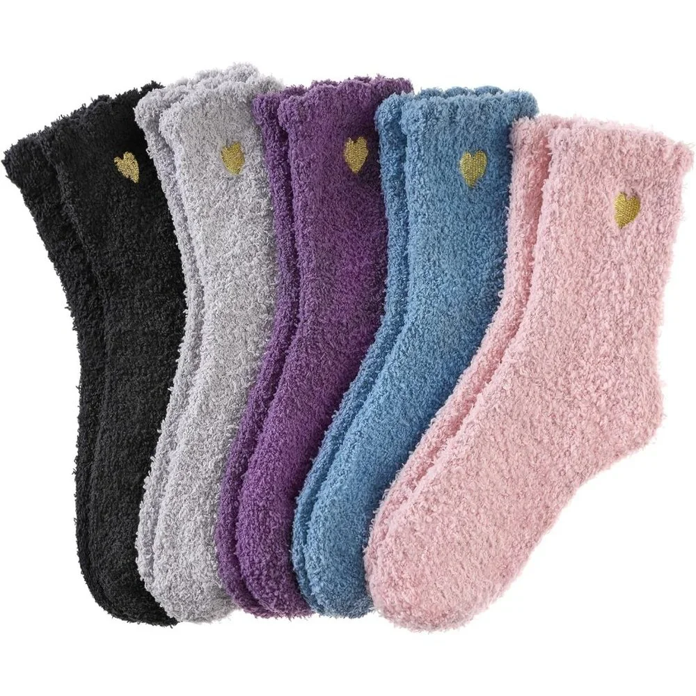 Womens Super Soft Fuzzy Cozy Home Sleeping Socks Microfiber Winter Warm Slipper